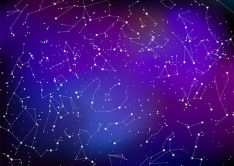 Northern hemisphere constellations, star map. Science astronomy, star chart  © Ulia Koltyrina