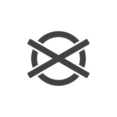 Do not dry clean Laundromat sign vector icon. filled flat sign for mobile concept and web design. Wash machine instruction  glyph icon. Laundry symbol, logo illustration. Pixel perfect vector 