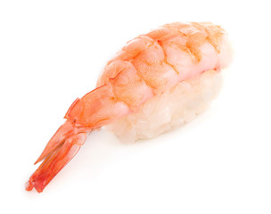 Sushi - ama Ebi Nigiri on a white