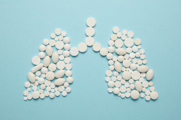 Healthy human lungs from pills. Treatment of asthma, cough.