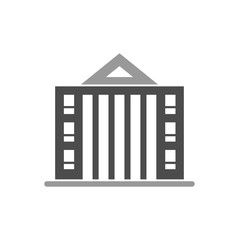 Building icon on background for graphic and web design. Simple vector sign. Internet concept symbol for website button or mobile app.