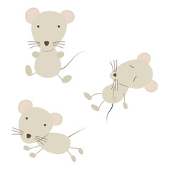 三匹のネズミのイラスト