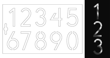 Number stencil template