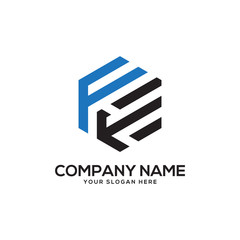F initial logo design