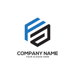 F initial logo design