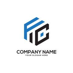 F initial logo design