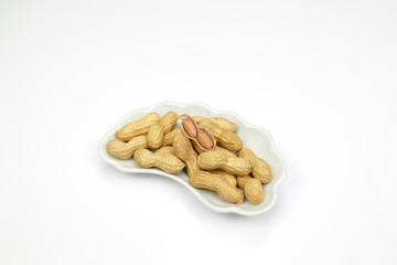 peanuts isolated on white background