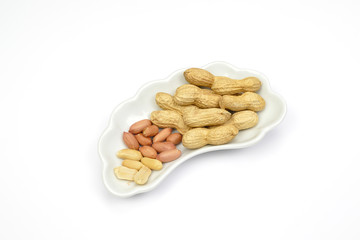 peanuts isolated on white background