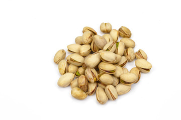 pistachios isolated on white background