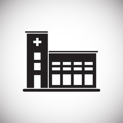 Building icon on background for graphic and web design. Simple vector sign. Internet concept symbol for website button or mobile app.