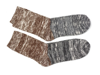 Socks on white background 