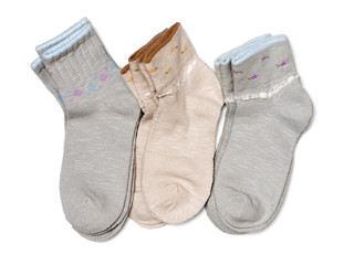 Socks on white background 