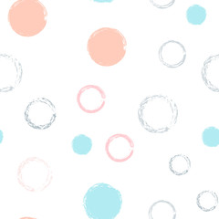 polka dots seamless pattern pastel