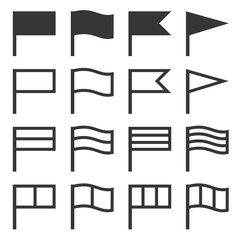 Flag Icons Set on White Background. Vector