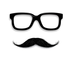 Glasses, moustaches vector illustration