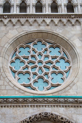 Hungary Buda Castle beautiful rose window