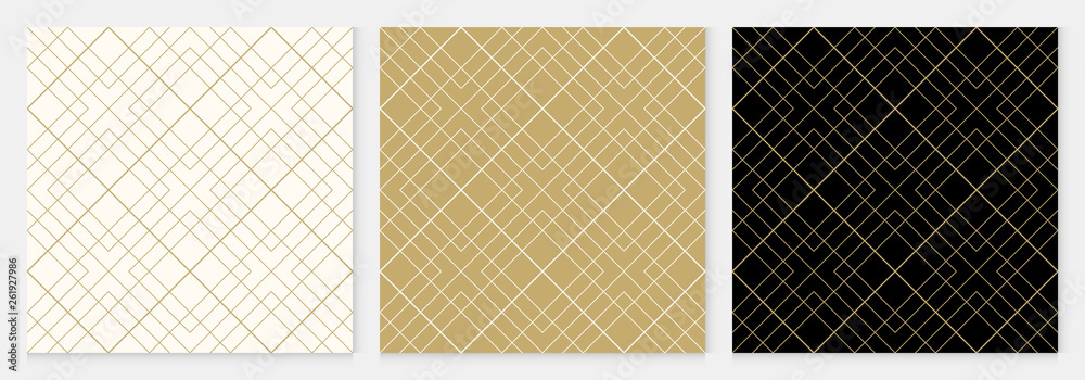 Poster background pattern seamless geometric abstract gold luxury color vector.