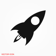 Rocket icon illustration vector sign symbol for design