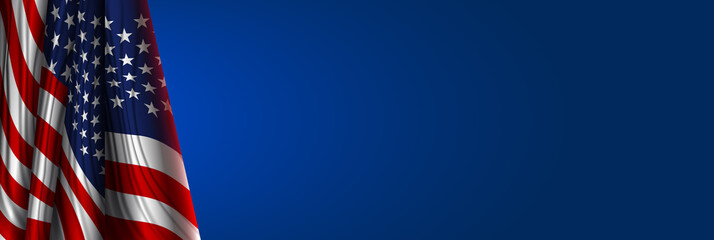 American Flag Design. American background for national celebrations. 