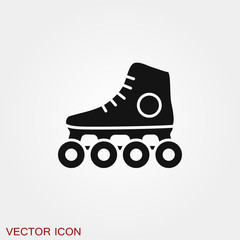 Skating icon vector sign symbol for design