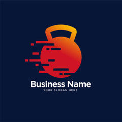 fitness logo designs concept with tech creative