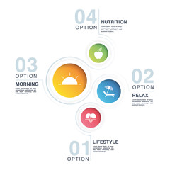 HEALTHY LIVING INFOGRAPHIC CONCEPT