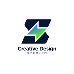 S logo designs vector, energy logo design concept