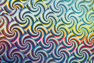 Blinking iridescent texture, closeup
