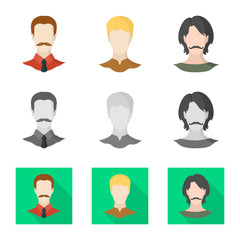 Vector illustration of professional and photo logo. Collection of professional and profile stock symbol for web.