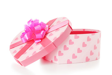 Gift box on white background