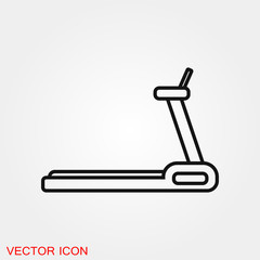 Treadmill icon vector sign symbol for design