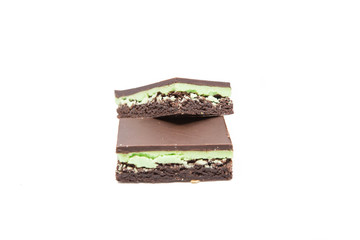 Mint and chocolate slice