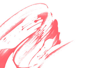 pink paint brush spots on white background