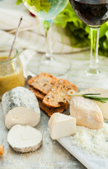 Assorted Cheese Plate with vegetables