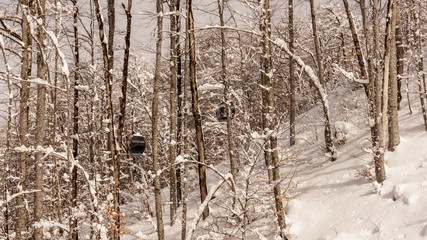 cable car in the mountains