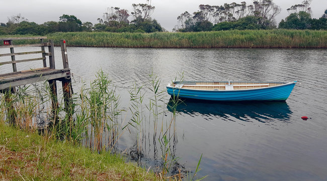 Blue dinghy