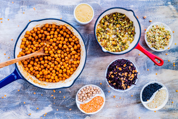 A balanced diet and healthy nutrition.