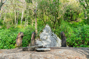 Beautiful triangle shape stone of Kylemore Abbey & Victorian Walled Garden