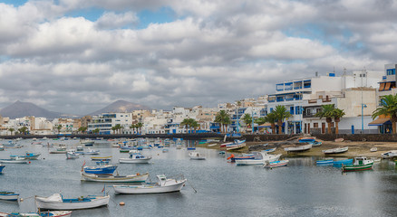 View of Charco de San Gines is a lagoon of natural seawater in the heart of Lanzarote's capital,