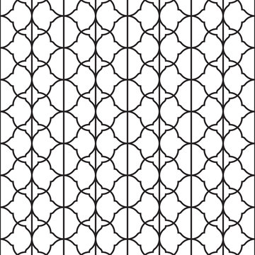 Seamless geometric vector pattern in oriental style