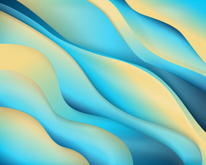 Obraz premium Abstract gradient 3D background of flowing shapes. Futuristic vector design