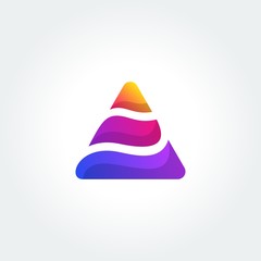 Triangle concept illustration for corporate identity