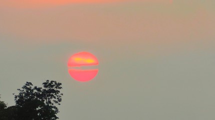 sunset over the sea