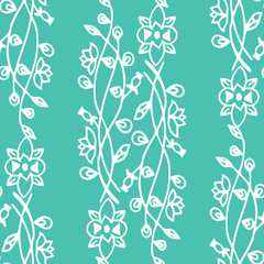 abstract floral seamless pattern with leaves