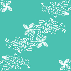 abstract floral seamless pattern with leaves