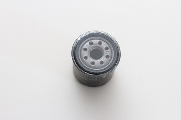 oil filter for car on box isolated
