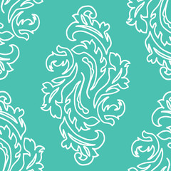 abstract floral seamless pattern with leaves