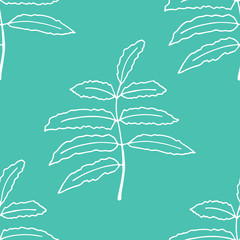 abstract floral seamless pattern with leaves