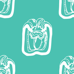 seamless pattern with vegetables paprika