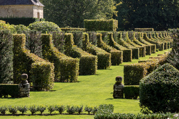 The picturesque Jardins du Manoir d Eyrignac in Dordogne. France